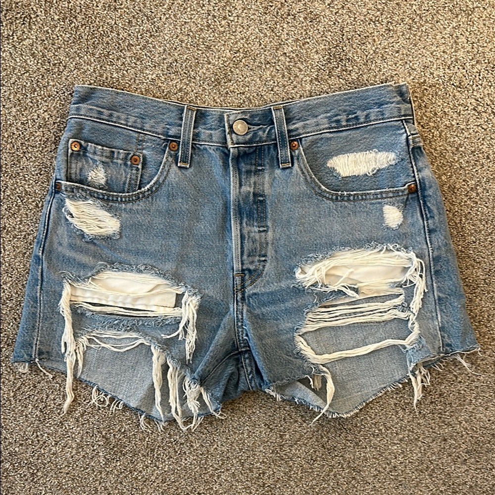 Levi’s 501 High-Rise Denim Shorts (W27)